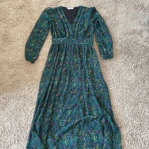 Anthropologie long sleeve maxi dress